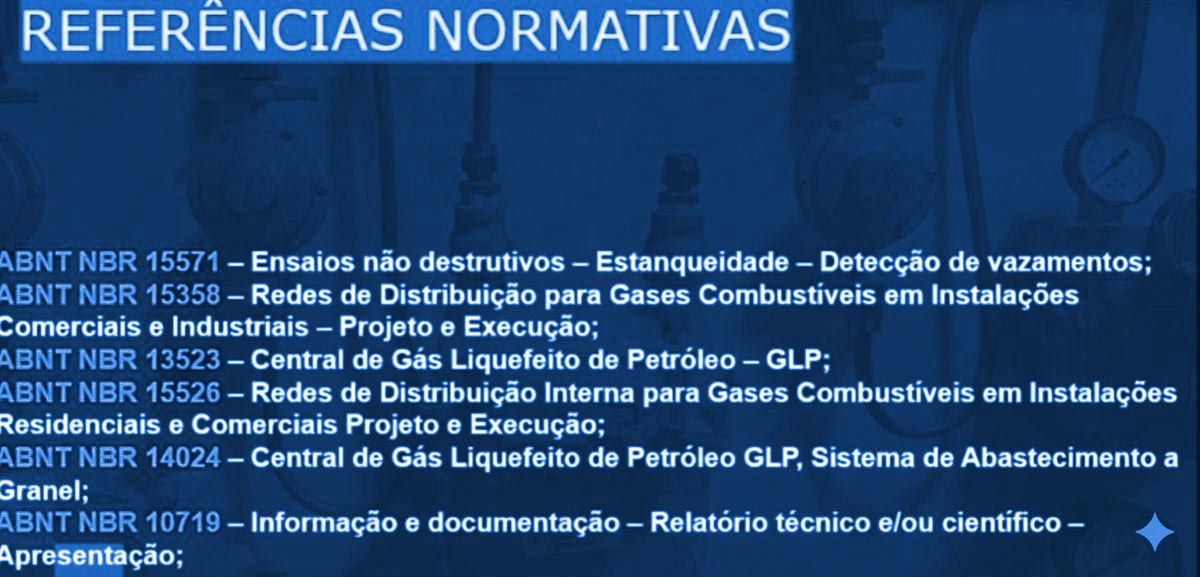 Normas técnicas e documentos de segurança para instalações de gás