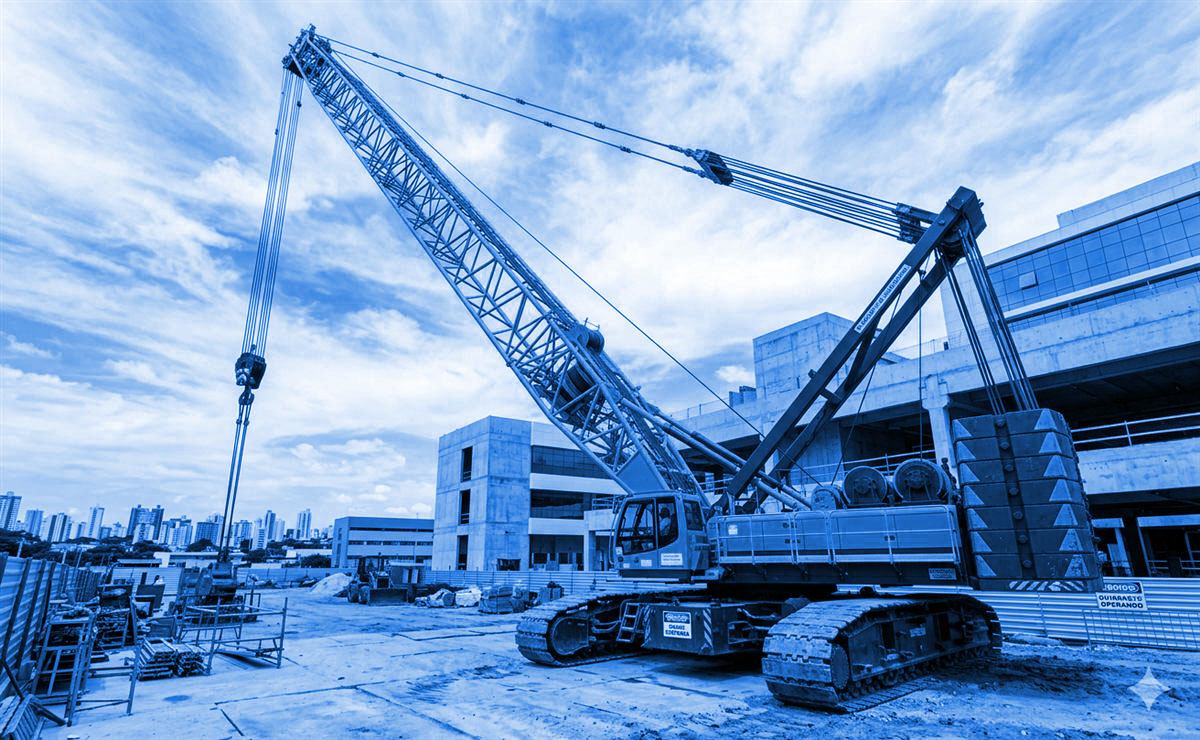 Máquina industrial pesada em operação