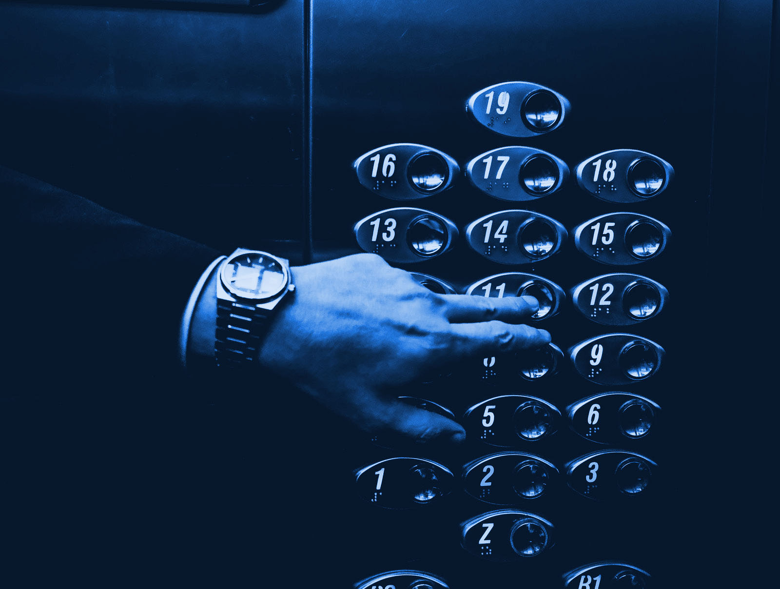 Painel de botões de elevador